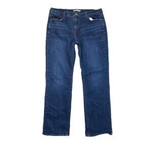 Levi’s 505 Women’s Straight Leg Jeans Sz 14 Mid-Rise Blue Denim Casual